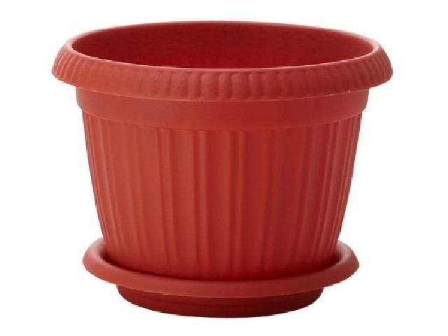 Горшок для цветов Таити д 200 мм с подставкой №4 терракотовый 41020/48